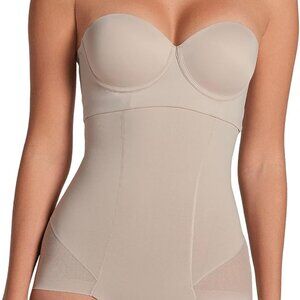 Leonisa Extra High Waisted Tummy Control Underwear - Thong, Sheer Bottom, Shaper